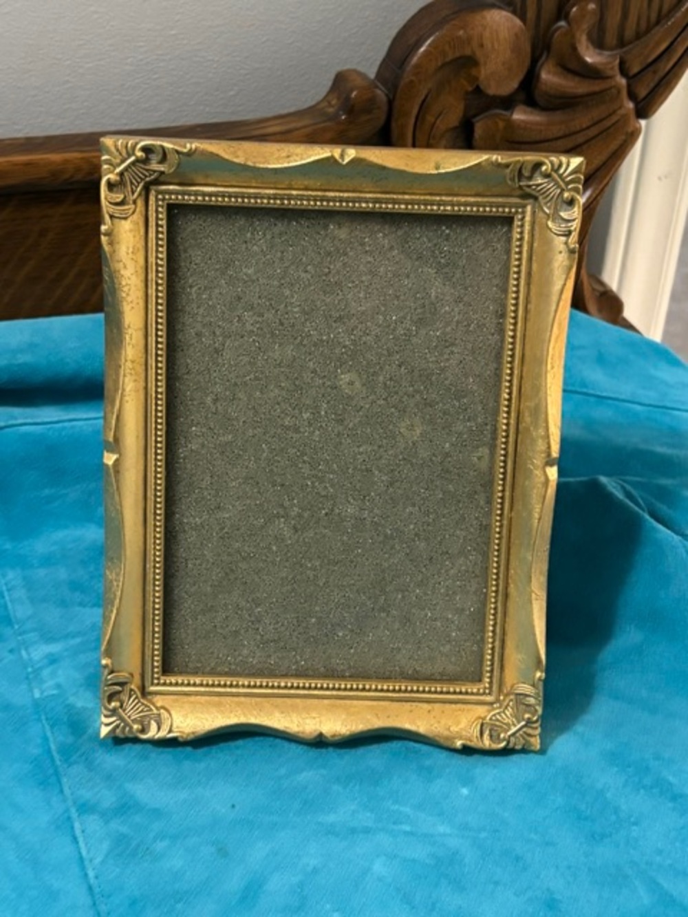 Antique Ornate Gold Tone Engraved Vintage Frame